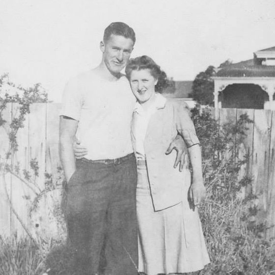 Photo of a young Keith and Bronwen Dunbar