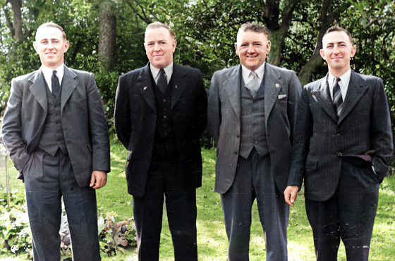 Photo of four Bevin men
